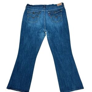 Levi's 515 Denim Jeans Women's 33x32 Boot Cut Stretch Mid Rise Flap Stud Pockets